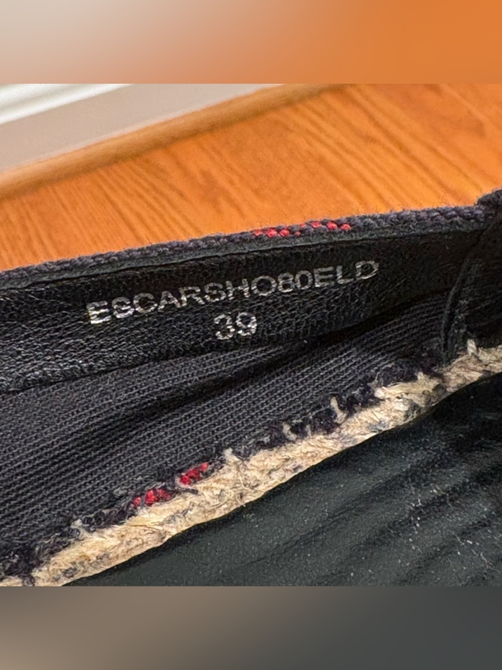 Burberry Hodgeson Check Canvas Espadrille Flats Size 39 Navy - Picture 9 of 13